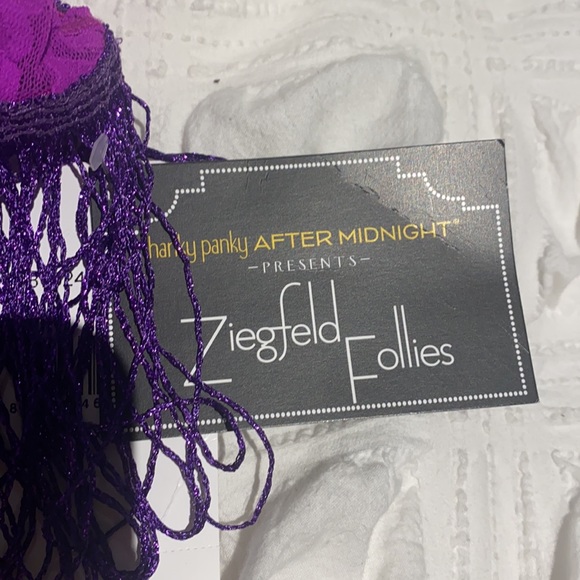 Rare NWT Hanky Panky after midnight purple tassel & lace bralette - Picture 7 of 13